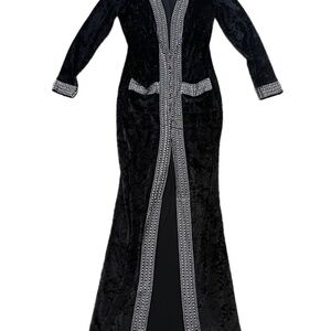 NWT Vamp Whimsigoth Morticia Showgirl Red Carpet Velvety Dress Event Evening